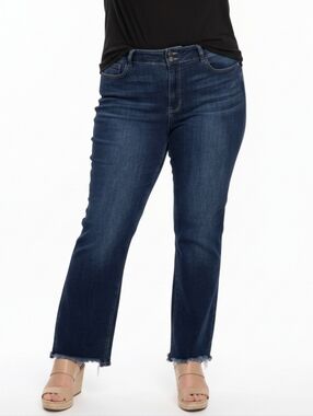 Judy Blue Vintage Frayed Hem High Waisted Bootcut Jeans Size 24W